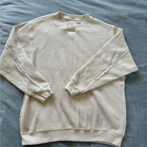 Aerie crew neck waffle knit sweater